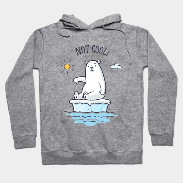 Polar Bear - Global Warming is not Cool! Hoodie by zoljo